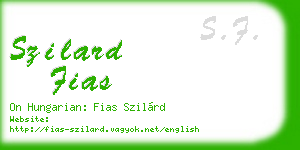 szilard fias business card